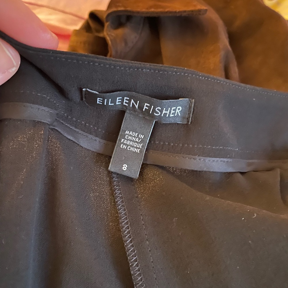 Eileen Fisher Black silk Pants